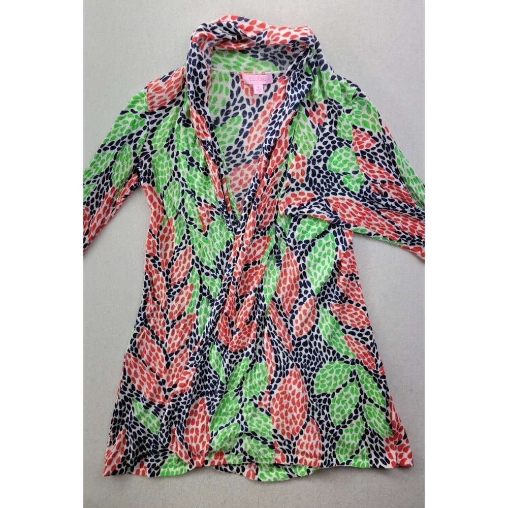 Lilly Pulitzer Connell Sweater Open Call Womens XS Cardigan Open Front Knit